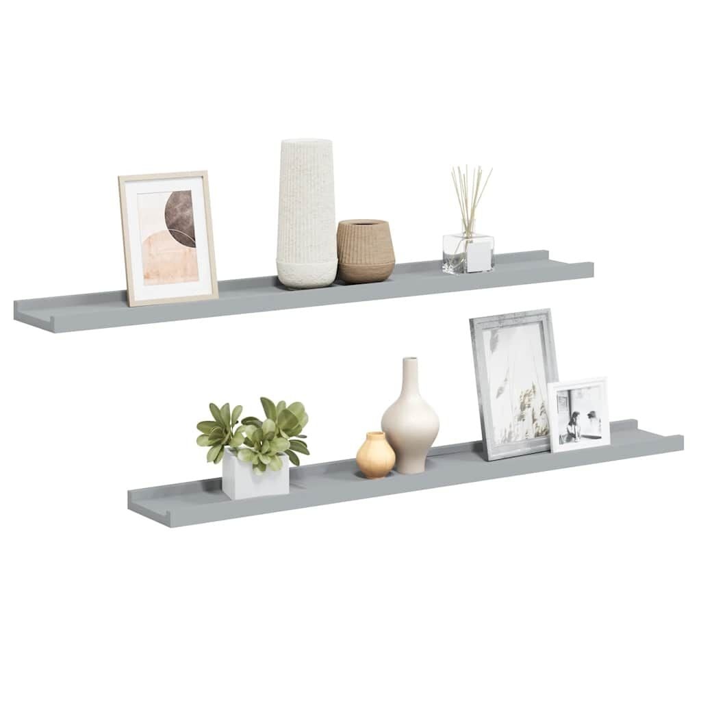 vidaXL Fotoplanken 2 st 80x9x3 cm MDF Grijs - 52% Korting