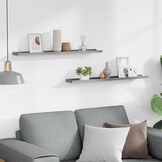 vidaXL Fotoplanken 2 st 80x9x3 cm MDF Grijs - 52% Korting
