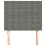 vidaXL Hoofdborden 2 st 80x5x78/88 cm stof donkergrijs