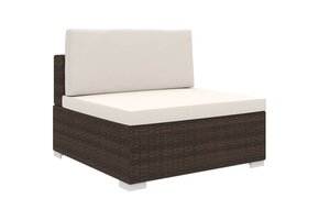 VidaXL Middenbank Poly Rattan Bruin - 52% Korting