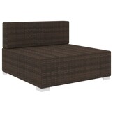 VidaXL Middenbank Poly Rattan Bruin - 35% Korting!