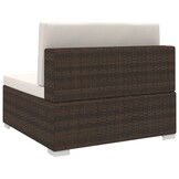 VidaXL Middenbank Poly Rattan Bruin - 35% Korting!