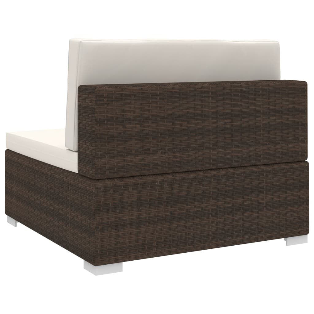 VidaXL Middenbank Poly Rattan Bruin - 35% Korting!