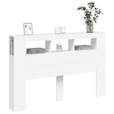 vidaXL Hoofdeinde Wit met LED (160x18,5x103,5cm) - 61% Korting