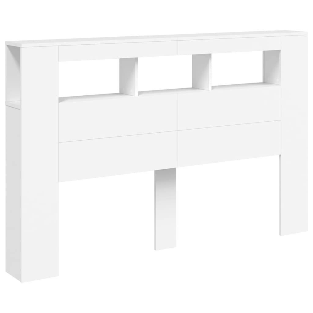 vidaXL Hoofdeinde Wit met LED (160x18,5x103,5cm) - 61% Korting