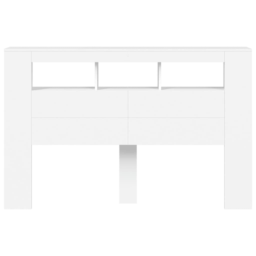 vidaXL Hoofdeinde Wit met LED (160x18,5x103,5cm) - 61% Korting
