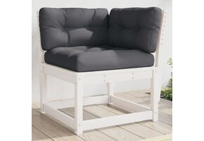 vidaXL Tuinhoekbank Grenenhout Wit - 75% Korting!