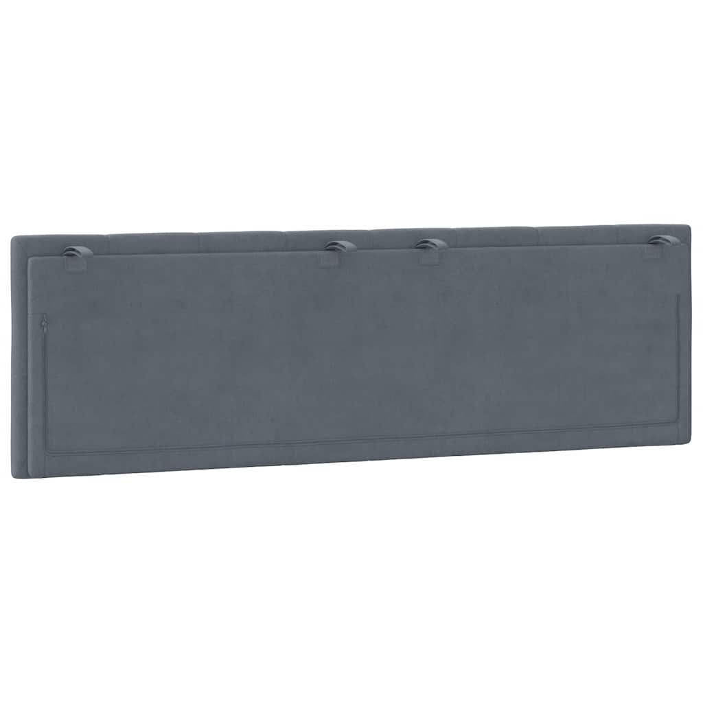 vidaXL Hoofdbordkussen 160cm Donkergrijs Fluweel - 66% Korting!