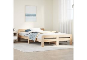 vidaXL Bedframe Massief Grenenhout 135x190 cm - 56% Korting