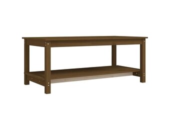 Houten Salontafel Grenenhout - 110x55x45 cm - Honingbruin - 77% Korting