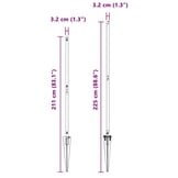 vidaXL Hekpalen 7 pcs Groen Ø32mm 180 cm Gegalvaniseerd staal