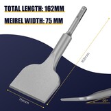 Tegelbeitel SDS Plus gebogen 165x75mm verbreding voor vloertegels en keramiek