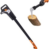 Sappie Houttrekker 28 inch met 125° schuin koolstofstalen blad en antislip TPR handvat voor hout en brandhout
