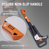 Sappie Houttrekker 28 inch met 125° schuin koolstofstalen blad en antislip TPR handvat voor hout en brandhout