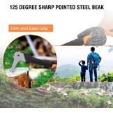 Sappie Houttrekker 28 inch met 125° schuin koolstofstalen blad en antislip TPR handvat voor hout en brandhout