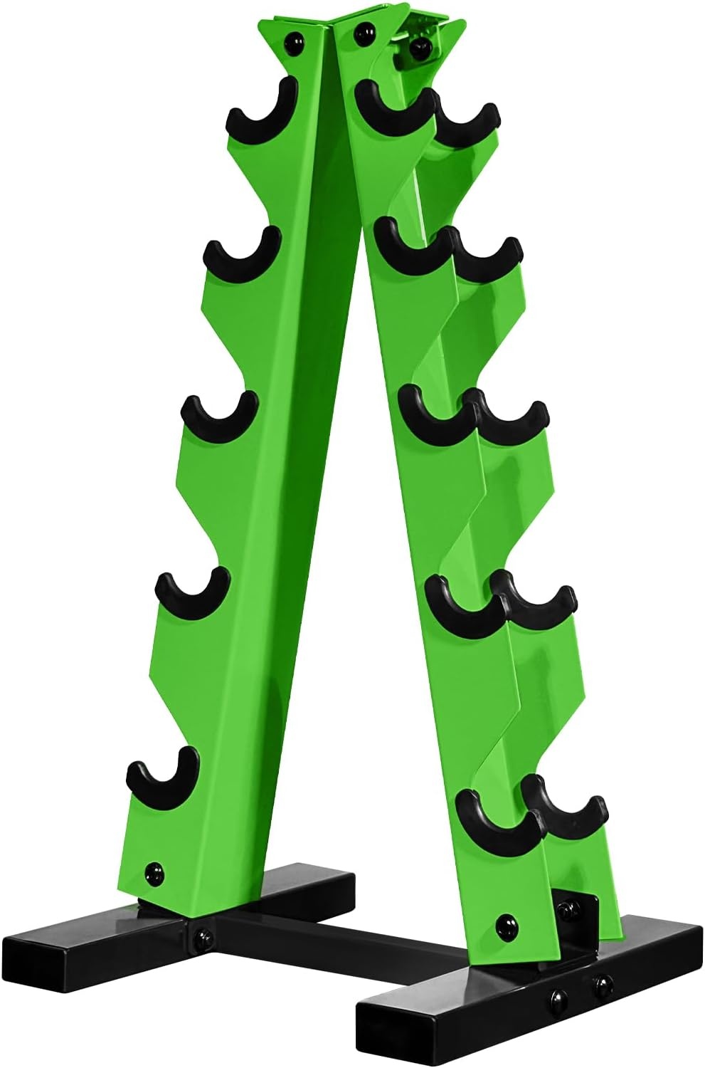 MENCIRO A-frame halterstandaard - 5 niveaus stalen gewichtsframe voor korte halters - ideaal voor thuisgym