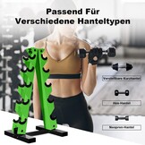 MENCIRO A-frame halterstandaard - 5 niveaus stalen gewichtsframe voor korte halters - ideaal voor thuisgym