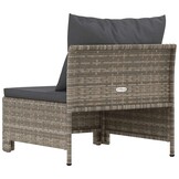vidaXL Middenbank Poly Rattan Grijs - 64% Korting