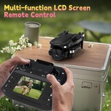 Toladrone Opvouwbare Drone met Camera, Drones met LCD-schermtransmissie, Headless-modus, 90° Elektrische Aanpassing, RC Quadcopter voor Volwassenen, TD12LCD Drone voor Beginners