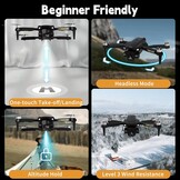 Toladrone Opvouwbare Drone met Camera, Drones met LCD-schermtransmissie, Headless-modus, 90° Elektrische Aanpassing, RC Quadcopter voor Volwassenen, TD12LCD Drone voor Beginners
