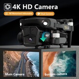 Toladrone Opvouwbare Drone met Camera, Drones met LCD-schermtransmissie, Headless-modus, 90° Elektrische Aanpassing, RC Quadcopter voor Volwassenen, TD12LCD Drone voor Beginners