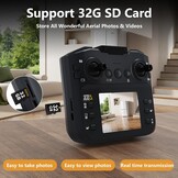 Toladrone Opvouwbare Drone met Camera, Drones met LCD-schermtransmissie, Headless-modus, 90° Elektrische Aanpassing, RC Quadcopter voor Volwassenen, TD12LCD Drone voor Beginners