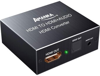 AMANKA HDMI Audio Extractor 4K - Converter en Splitter Met Optische/Toslink/SPDIF Adapter en 3.5mm Stereo Voor HDTV/PS4/Blu-ray DVD/Versterker