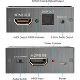 AMANKA HDMI Audio Extractor 4K - Converter en Splitter Met Optische/Toslink/SPDIF Adapter en 3.5mm Stereo Voor HDTV/PS4/Blu-ray DVD/Versterker