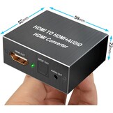 AMANKA HDMI Audio Extractor 4K - Converter en Splitter Met Optische/Toslink/SPDIF Adapter en 3.5mm Stereo Voor HDTV/PS4/Blu-ray DVD/Versterker