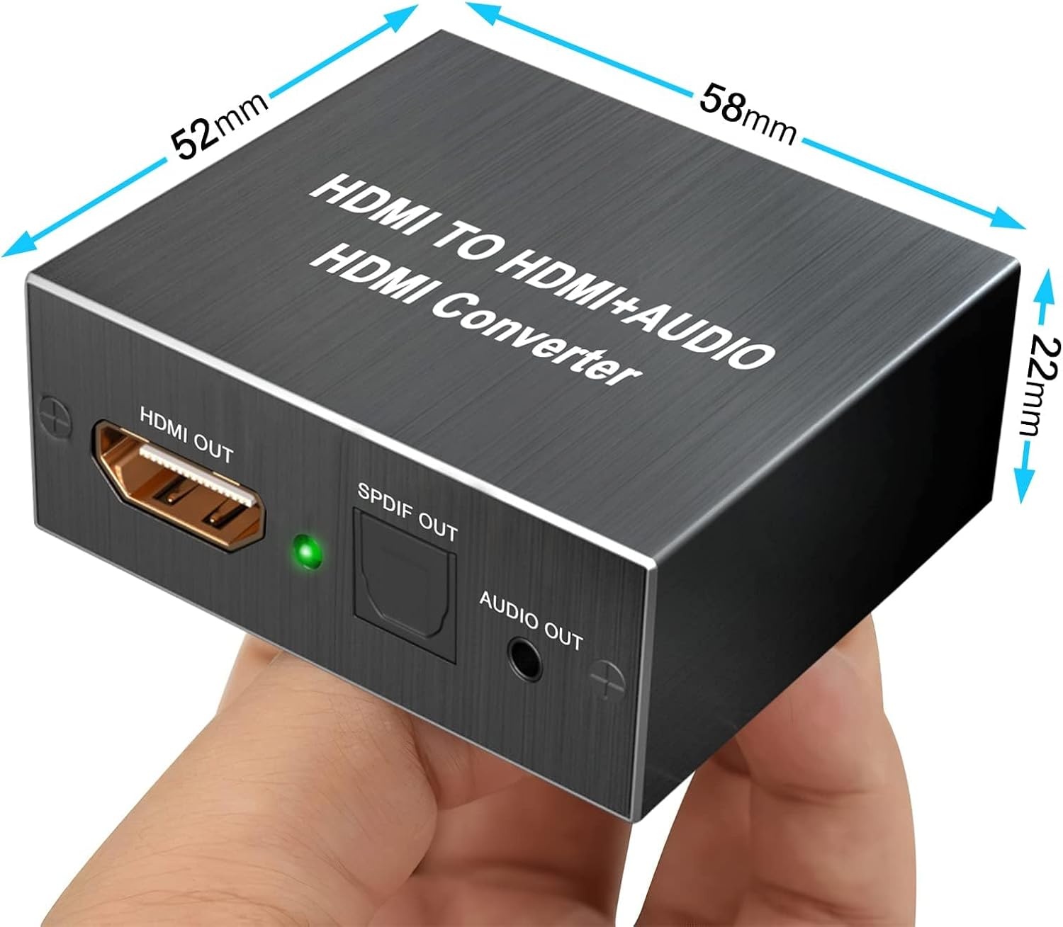 AMANKA HDMI Audio Extractor 4K - Converter en Splitter Met Optische/Toslink/SPDIF Adapter en 3.5mm Stereo Voor HDTV/PS4/Blu-ray DVD/Versterker