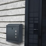 Pakketbrievenbus - wand - 43x24x52 cm - staal - antraciet