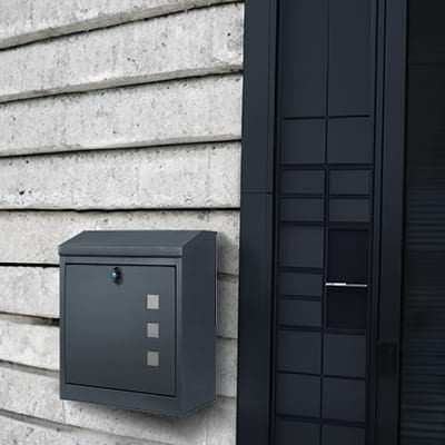 Pakketbrievenbus - wand - 43x24x52 cm - staal - antraciet