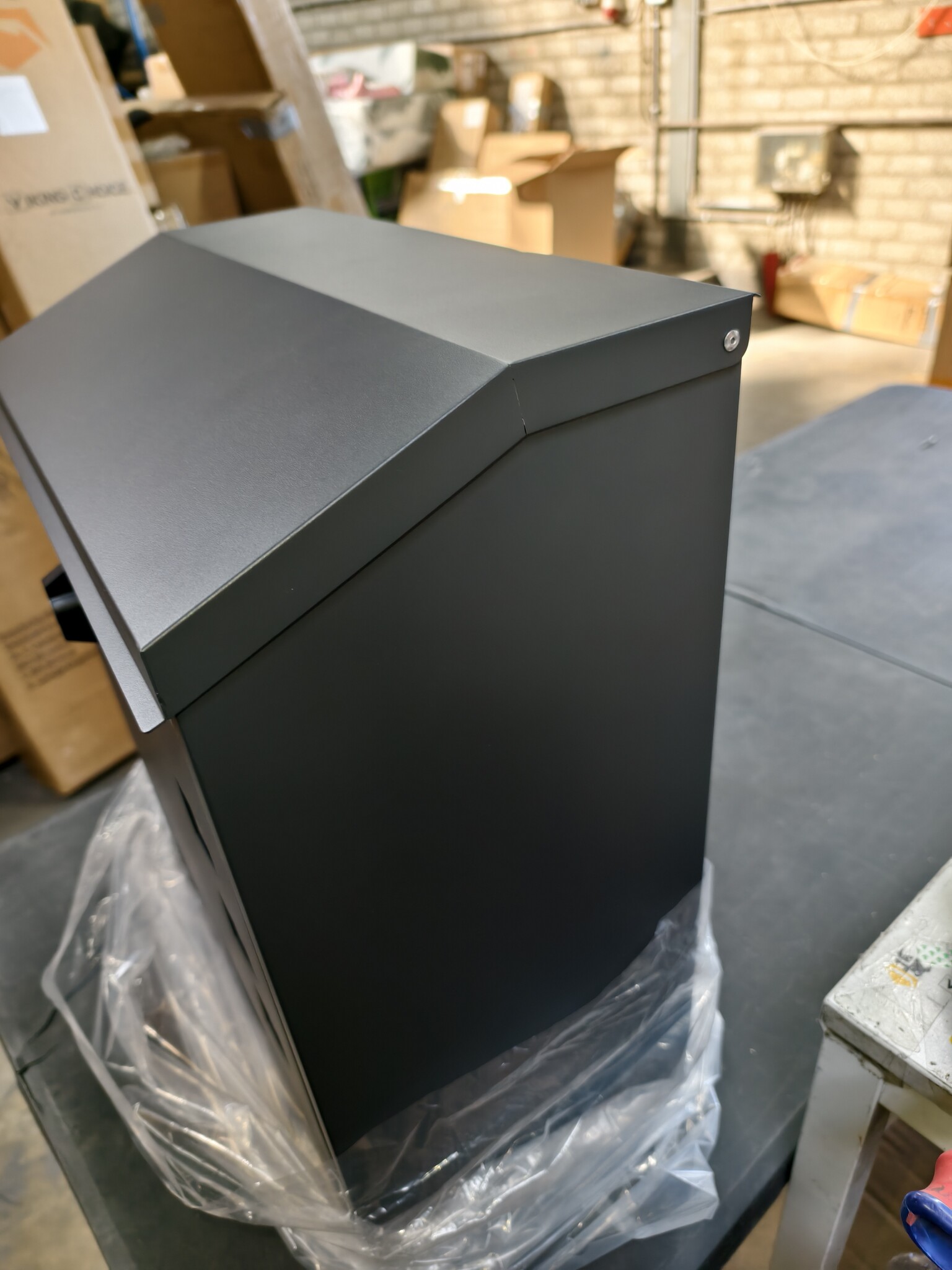 Pakketbrievenbus - wand - 43x24x52 cm - staal - antraciet