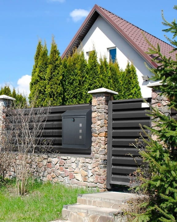 Pakketbrievenbus - wand - 43x24x52 cm - staal - antraciet