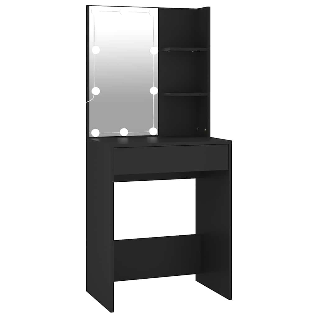 VidaXL Kaptafel met LED-verlichting (Zwart) - 46% Korting!