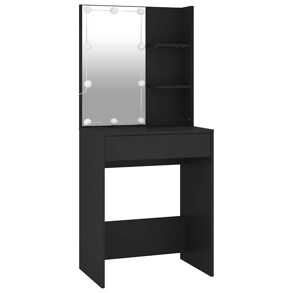VidaXL Kaptafel met LED-verlichting (Zwart) - 46% Korting!