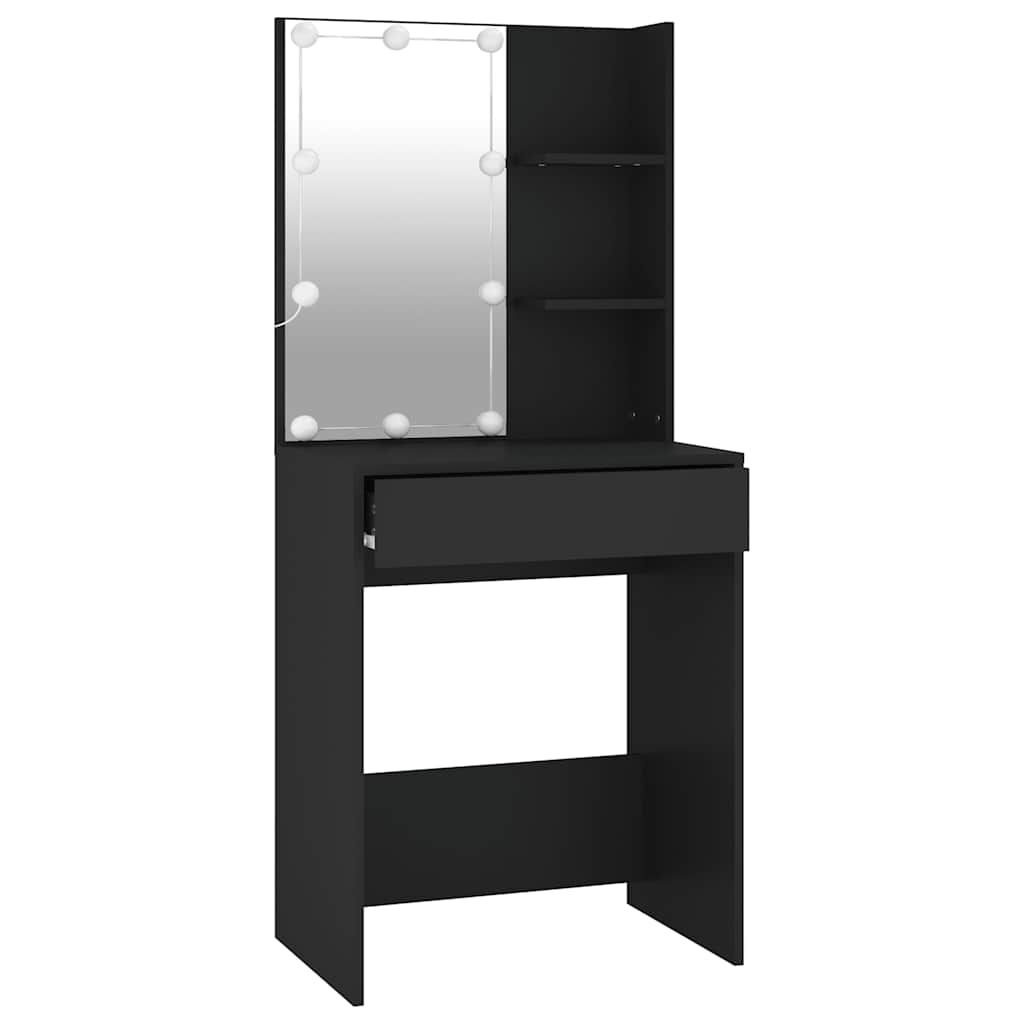 VidaXL Kaptafel met LED-verlichting (Zwart) - 46% Korting!
