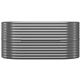 vidaXL Plantenbak 152x80x68 cm gepoedercoat staal antracietkleurig
