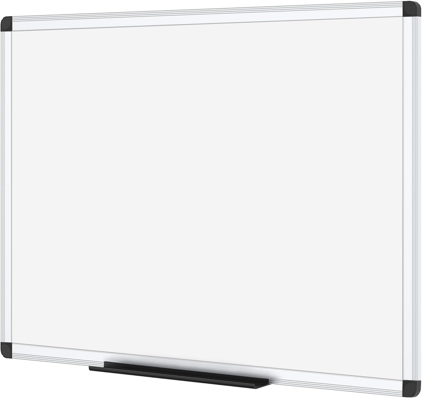 VIZ-PRO Droog Veeg Magnetisch Whiteboard, Zilver Aluminium Frame, 60 x 45 cm