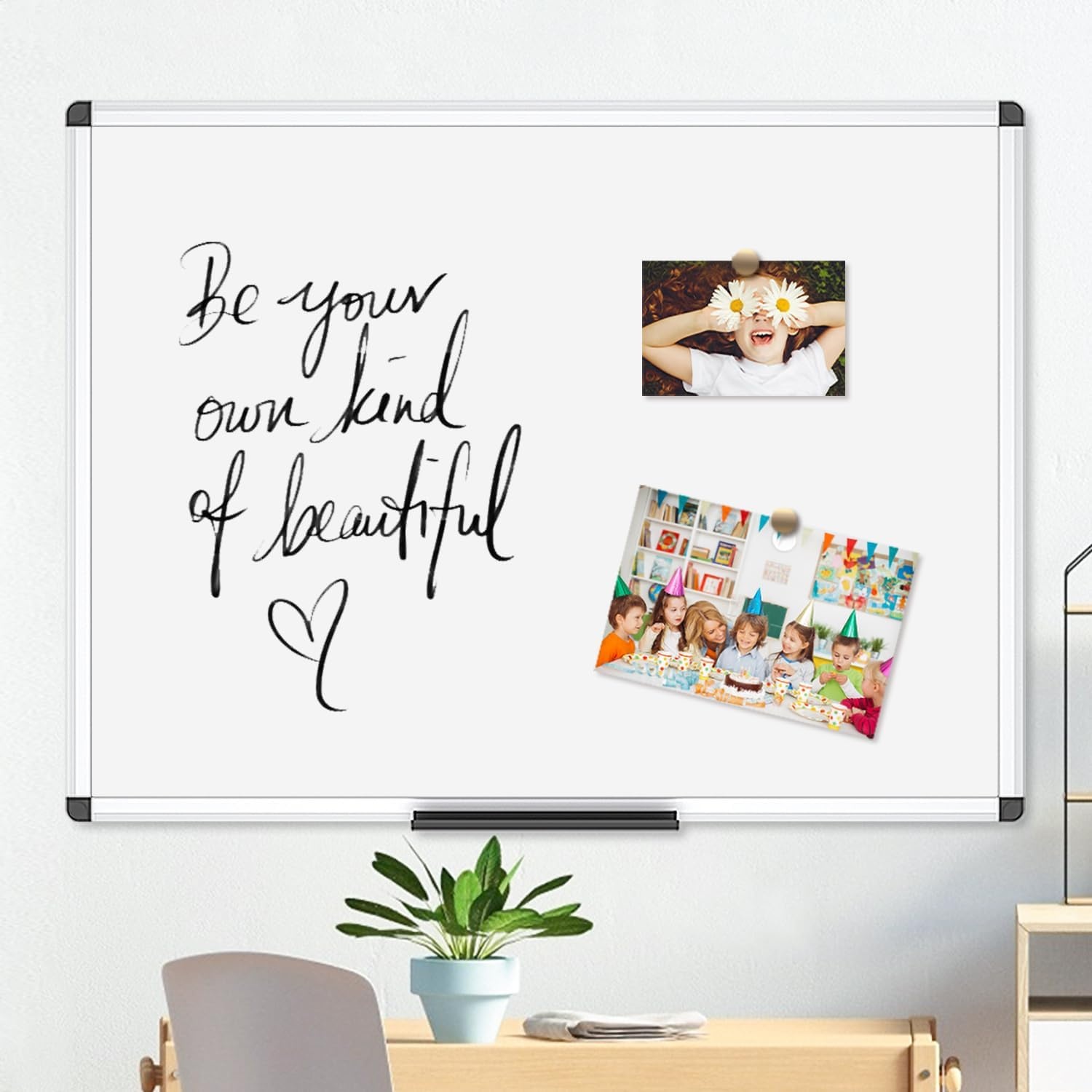 Magnetisch Whiteboard 60x45cm - Droog Afwisbaar & Aluminium Frame (53% Korting)