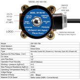 Heschen messing elektromagneetventiel 2WK160-15 PT1/2 DC 12V directe werking water lucht gas-sluiter