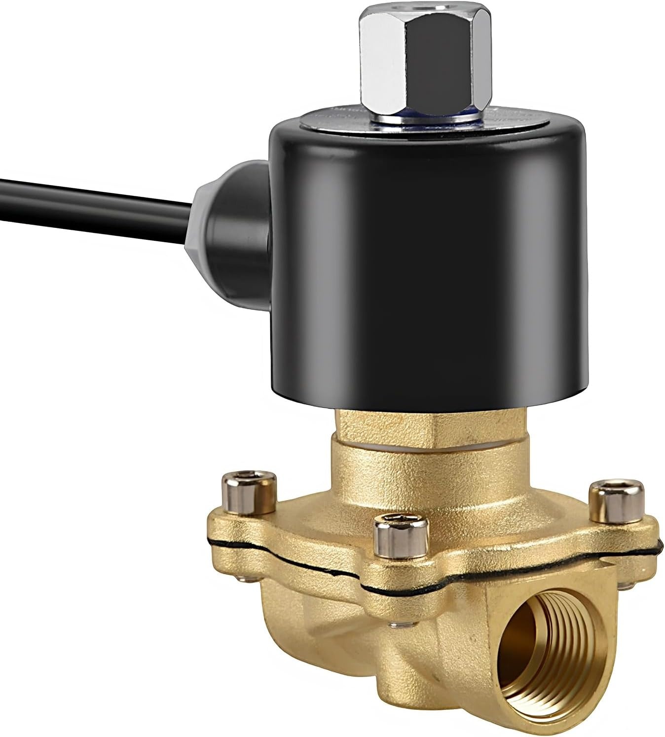 Heschen messing elektromagneetventiel 2WK160-15 PT1/2 DC 12V directe werking water lucht gas-sluiter