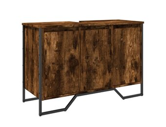 Betaalbare Wastafelkast Gerookt Eikenhout 91x35x60cm - 75% Korting