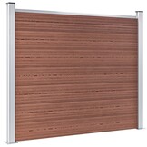 vidaXL Schuttingpaneel HKC 180x146 cm Bruin - 68% Korting!