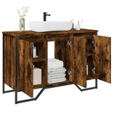 Betaalbare Wastafelkast Gerookt Eikenhout 91x35x60cm - 75% Korting