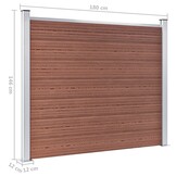 vidaXL Schuttingpaneel HKC 180x146 cm Bruin - 68% Korting!