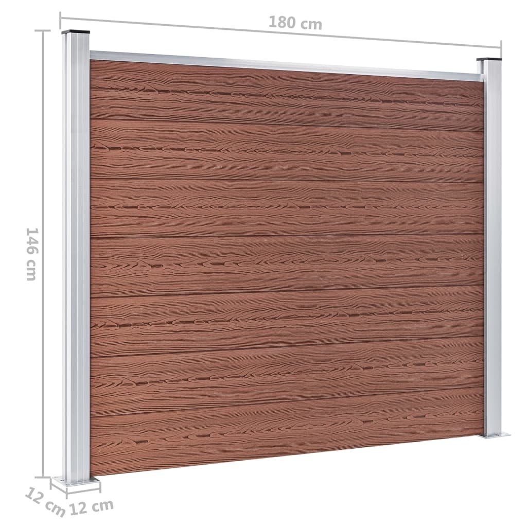vidaXL Schuttingpaneel HKC 180x146 cm Bruin - 68% Korting!
