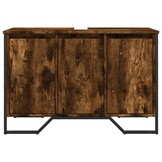 Betaalbare Wastafelkast Gerookt Eikenhout 91x35x60cm - 75% Korting