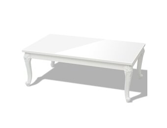 vidaXL Salontafel 115x65x42 cm hoogglans wit