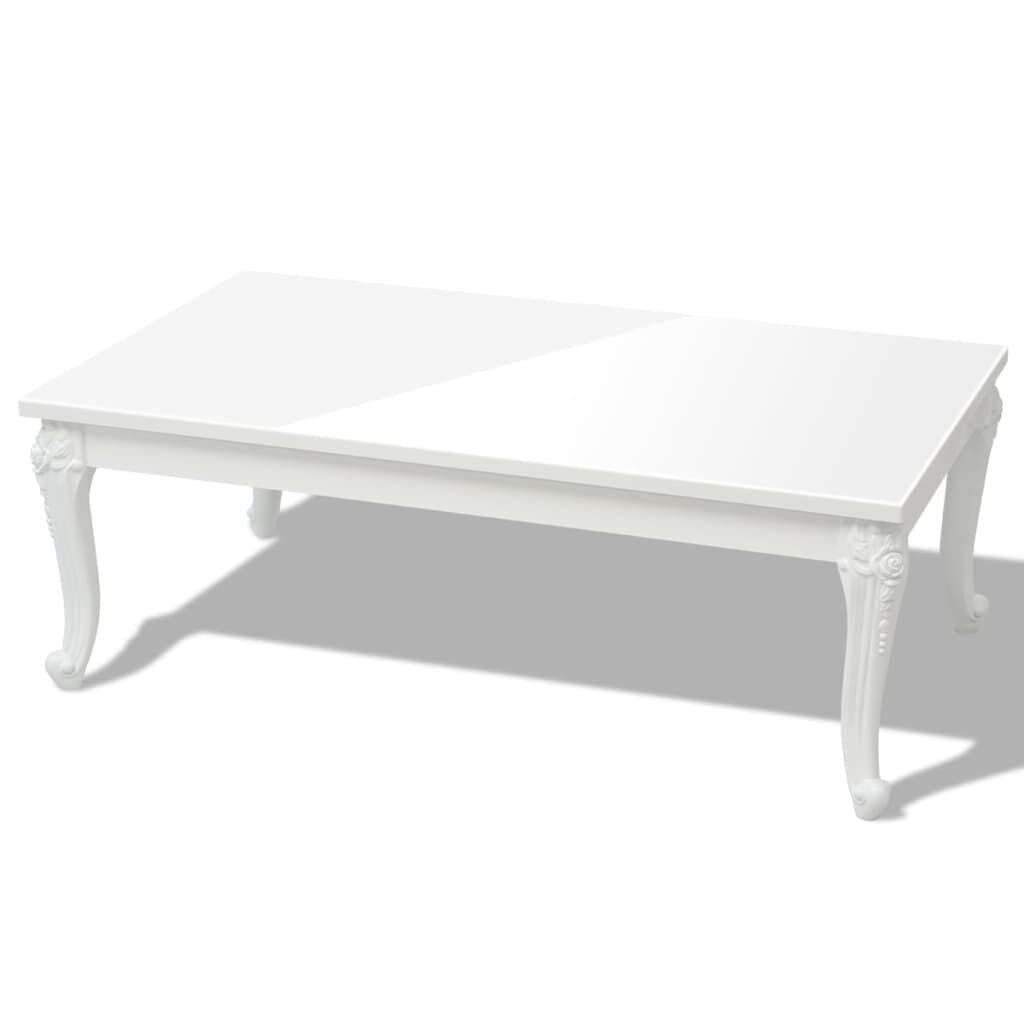 vidaXL Salontafel 115x65x42 cm hoogglans wit